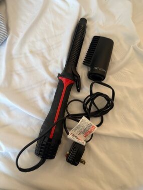 Revlon Black & Red Curling Iron with Attachment